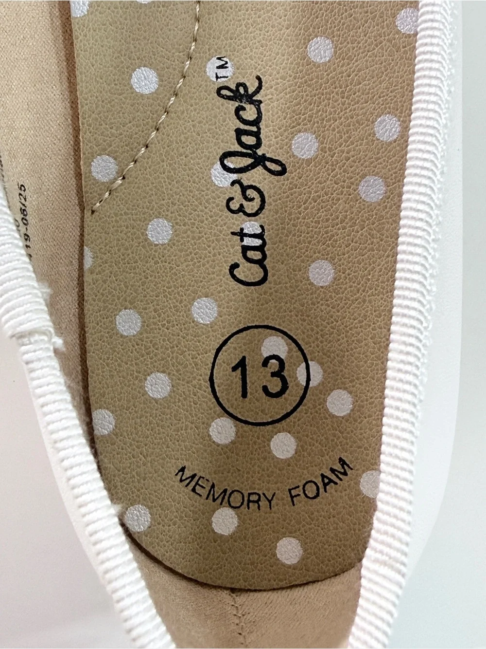 Cat & Jack White Girls' Ballet Flats - Classic Bow size 13